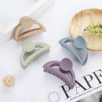 Milk Tea Color Grab Clip  Girl's Hair Grab Head Shark Clip Summer Hair Clip Hair Accessories