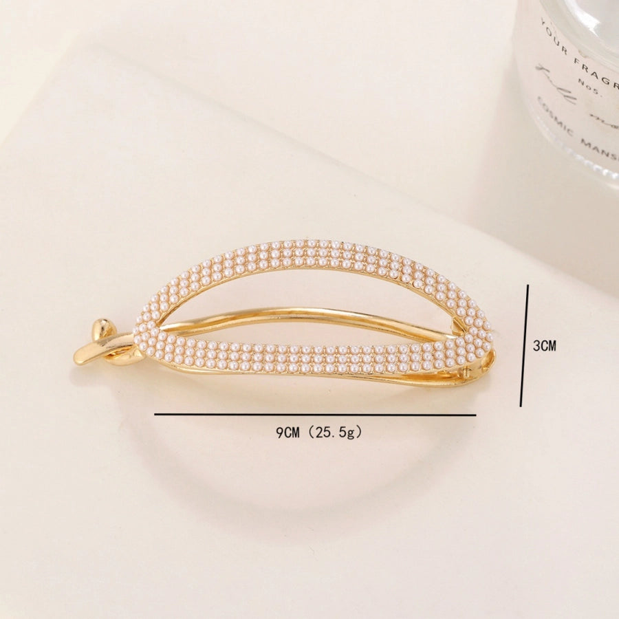 women's simple style solid color alloy plating hair clip