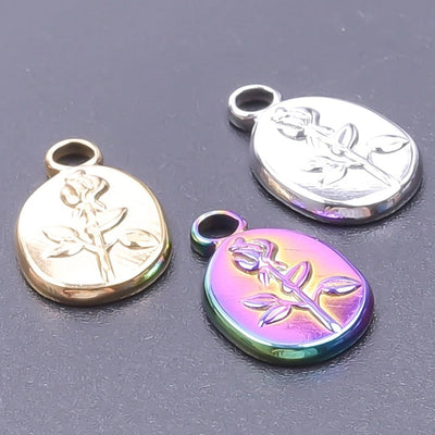 Jewelry Basic Modern Style Classic Style Flower 304 Stainless Steel 18K Gold Plated Plating Pendant Necklace