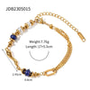 Elegant Geometric Stainless Steel Beaded Chain Bracelets In Bulk