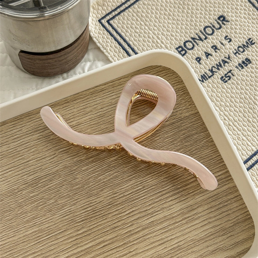 Women's Simple Style Waves Acetic acid sheets Metal Hair Claws