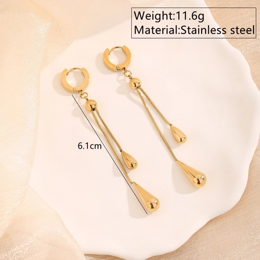 Jewelry Elegant French Style Streetwear Geometric 304 Stainless Steel 18K Gold Plated Plating Jewelry Set