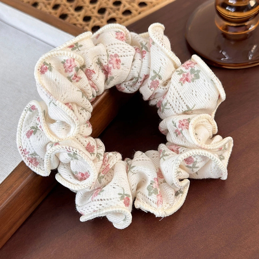 Women's Casual Elegant Cute Flower Cloth Hair Tie