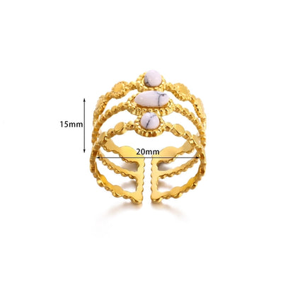 Jewelry Classical French Style Romantic Geometric 304 Stainless Steel Stainless Steel Rings