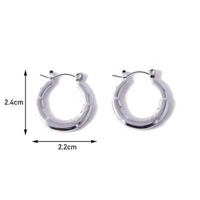 1 Pair Streetwear Geometric 304 Stainless Steel 18K Gold Plated Earrings