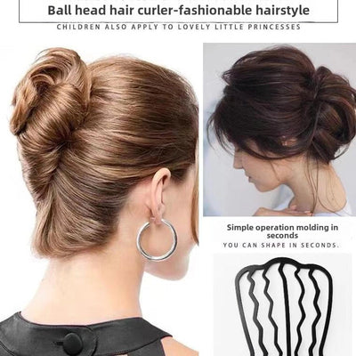 Lazy hair dish artifact meatball head comb hair comb hair clip inverted U-shaped hair clip professional styling headdress hair fork women