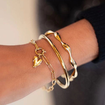 Jewelry Simple Style Heart Shape Titanium Steel Jewelry Set