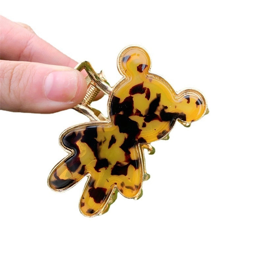cute plaid bear leopard pvc alloy hair claws