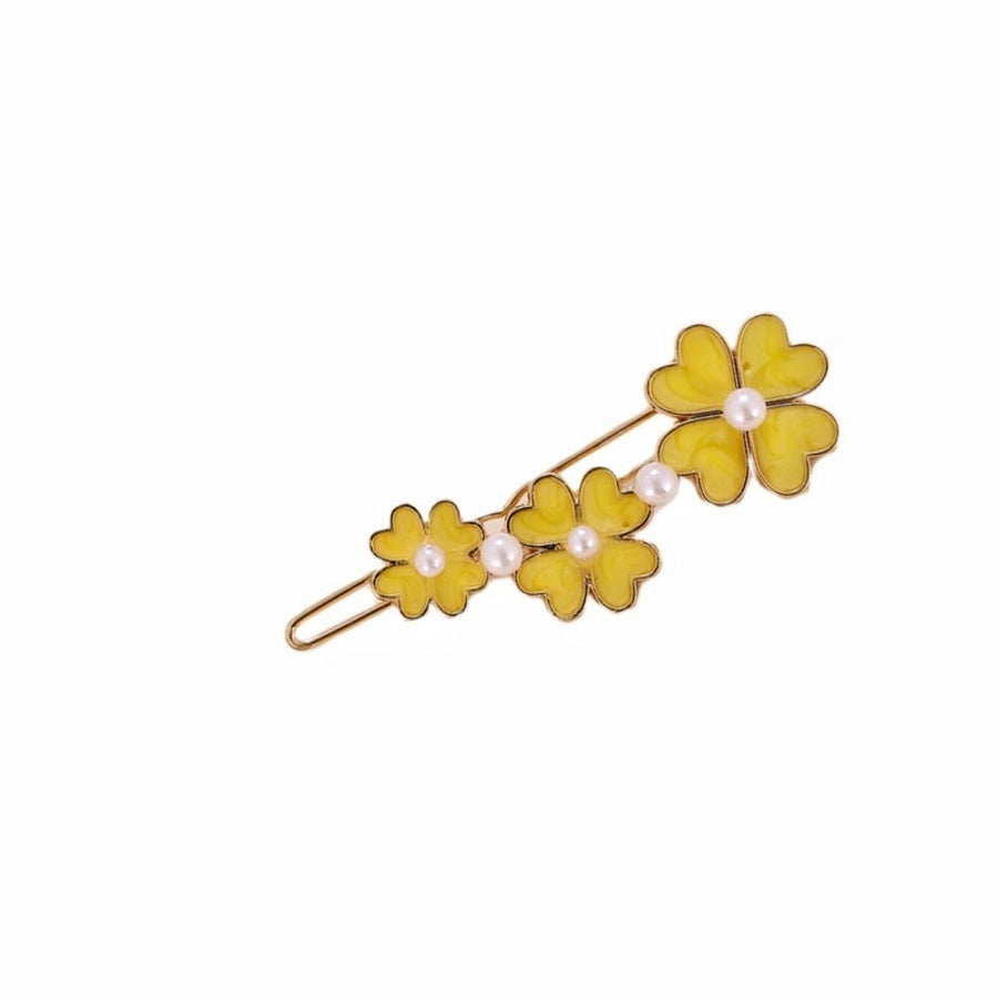 women's simple style flower zinc alloy hair clip