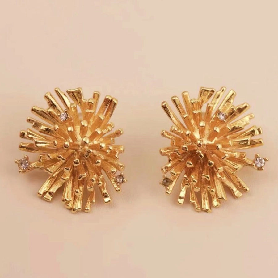 s925 silver needle retro exaggerated fireworks earrings elegant earrings irregular simple unique earrings