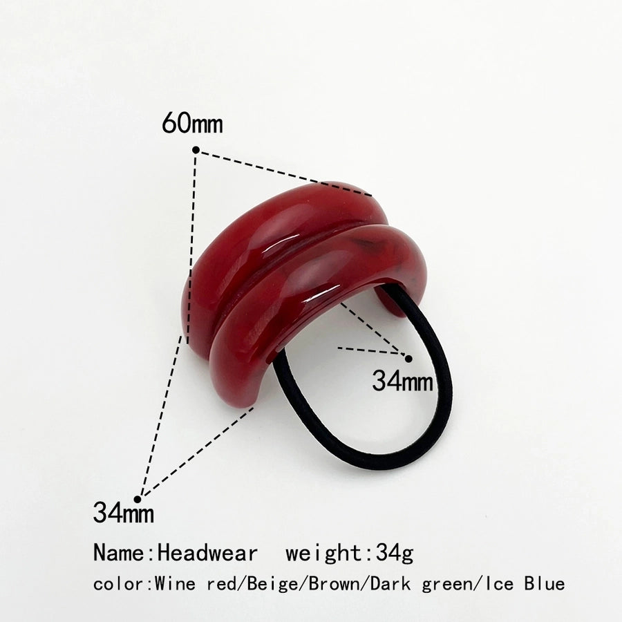 Women's Preppy Style Sweet Streetwear U Shape Resin Hair Tie