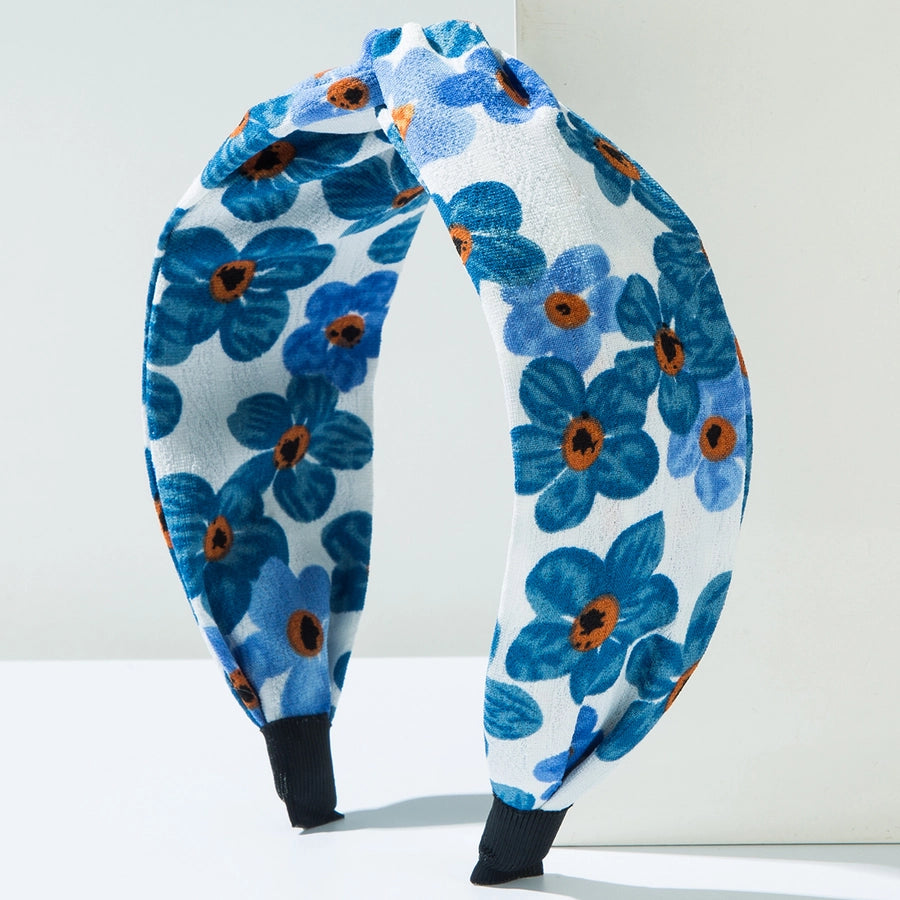 Women's Simple Style Classic Style Flower Alloy Cloth Printing Hair Band