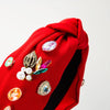 elegant luxurious irregular cloth inlay artificial pearls rhinestones hair band