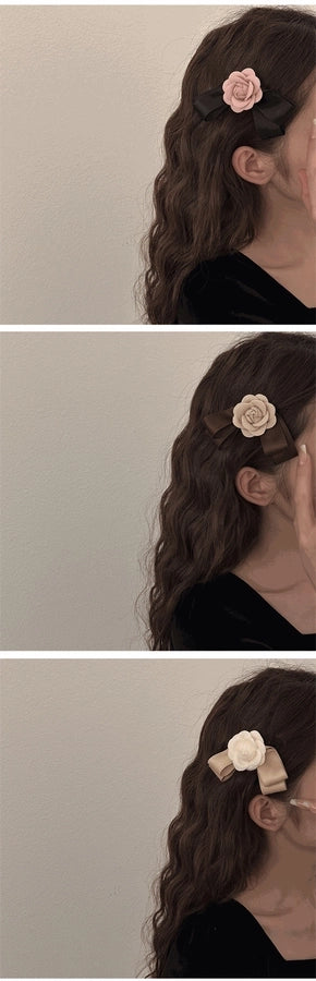 Women's Sweet Bow Knot Cloth Hair Clip