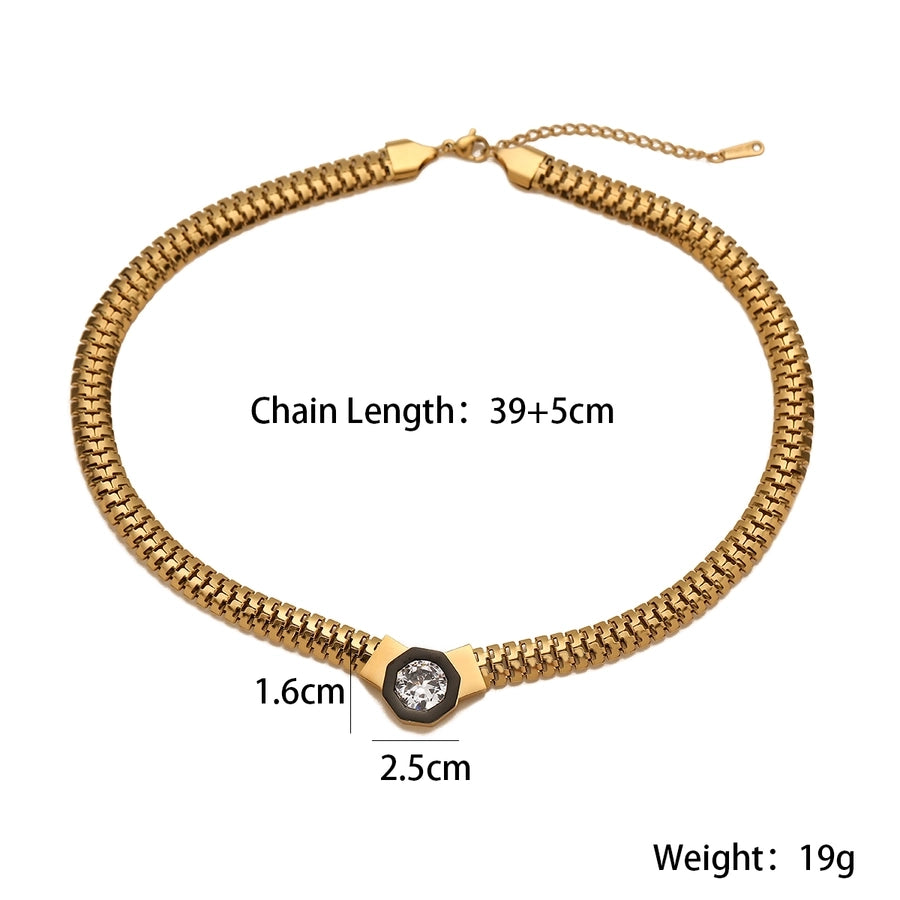 Jewelry Retro Geometric 304 Stainless Steel Necklace