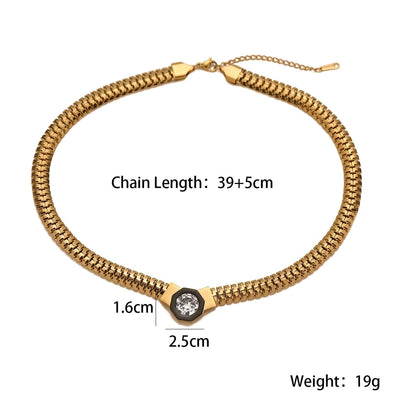 Jewelry Retro Geometric 304 Stainless Steel Necklace