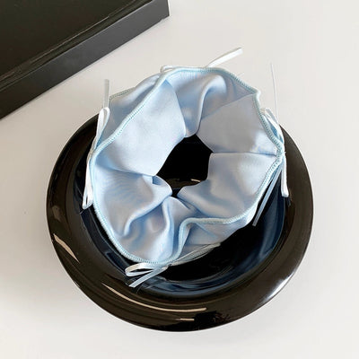 Women's Sweet Solid Color Cloth Hair Tie