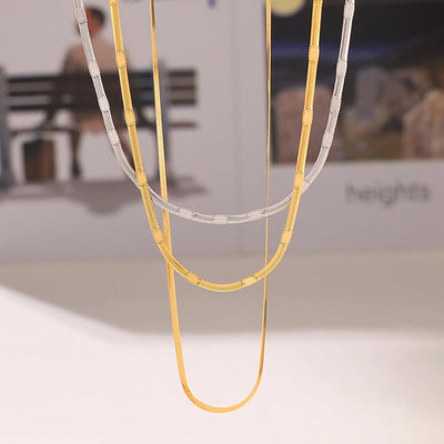 Jewelry Vacation Modern Style Simple Style Solid Color Titanium Steel Necklace