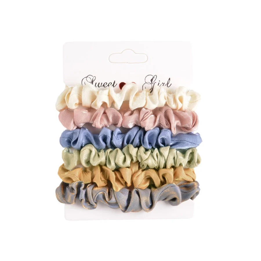 fashion gold velvet printed hair scrunchies set