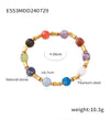 Casual Elegant Modern Style Geometric Agate Titanium Steel 18K Gold Plated Bracelets In Bulk