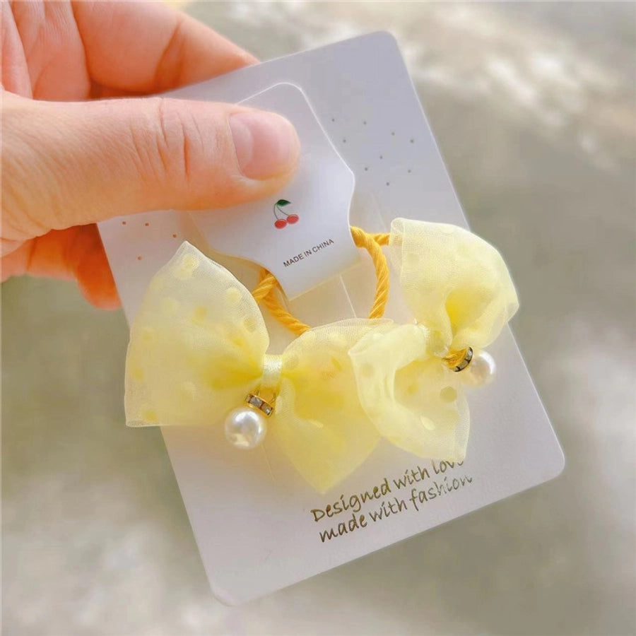 simple style bow knot cloth hair clip