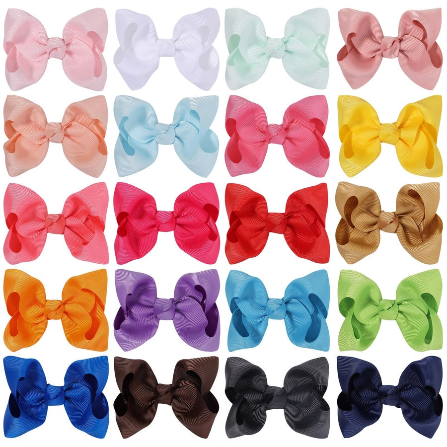 fashion bow knot polyester rib hair clip