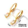 1 Pair Casual Elegant Heart Shape Flower Inlay Copper Zircon K Gold Plated Drop Earrings