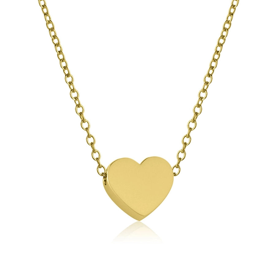 Jewelry IG Style Simple Style Commute Heart Shape 304 Stainless Steel 18K Gold Plated Plating Pendant Necklace