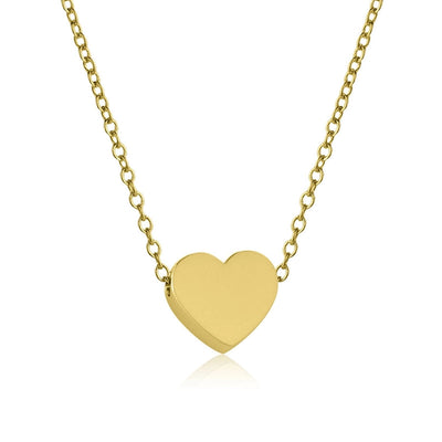 Jewelry IG Style Simple Style Commute Heart Shape 304 Stainless Steel 18K Gold Plated Plating Pendant Necklace