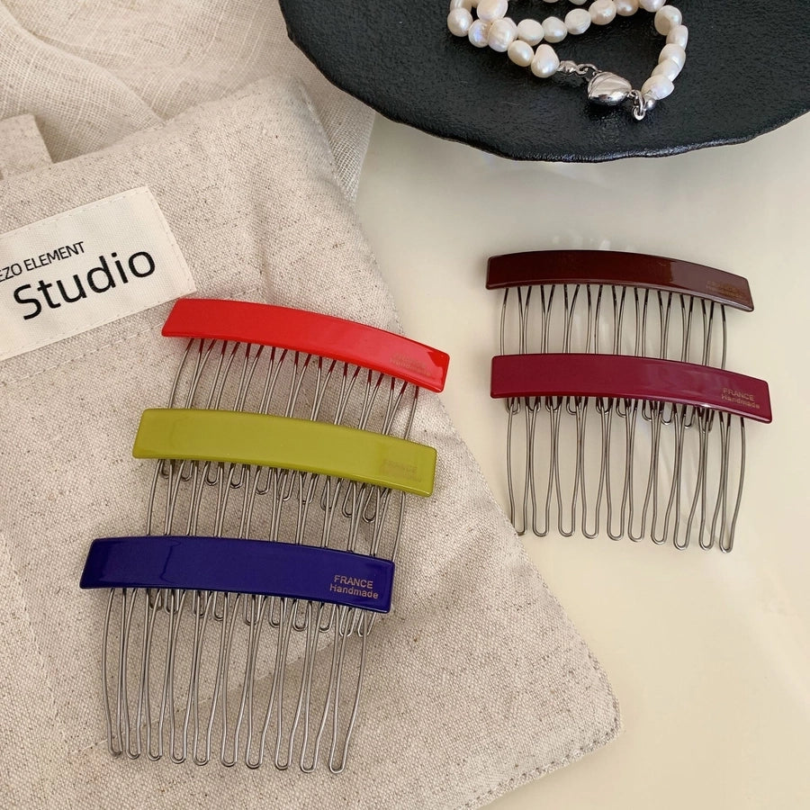 Women's Casual Simple Style Streetwear Geometric Acetic acid sheets Metal Insert comb