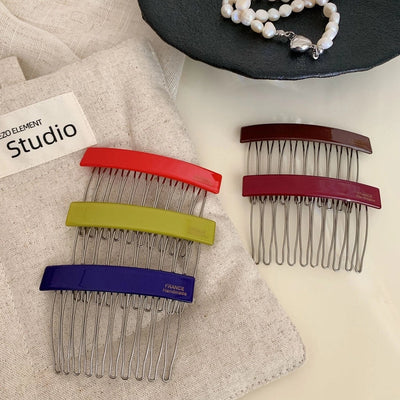 Women's Casual Simple Style Streetwear Geometric Acetic acid sheets Metal Insert comb