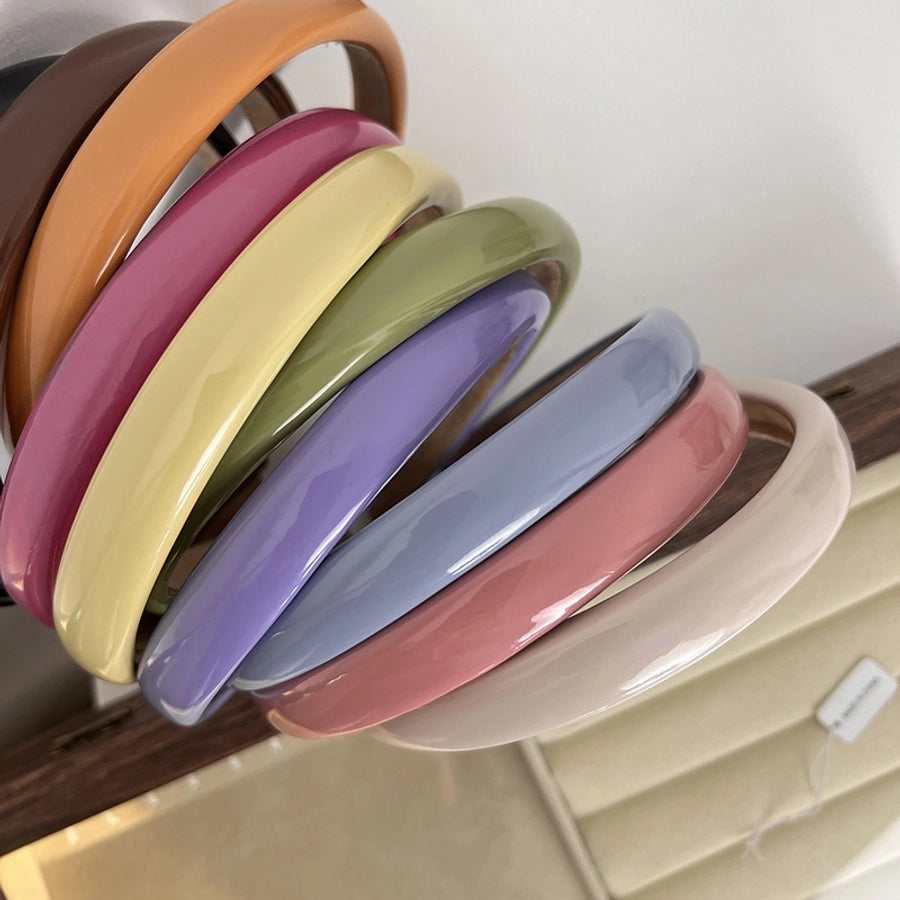 fashion solid color plastic hair band