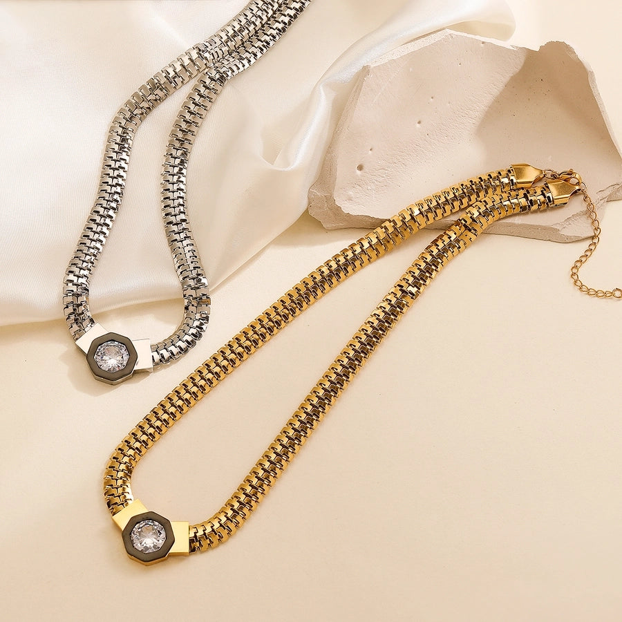 Jewelry Retro Geometric 304 Stainless Steel Necklace