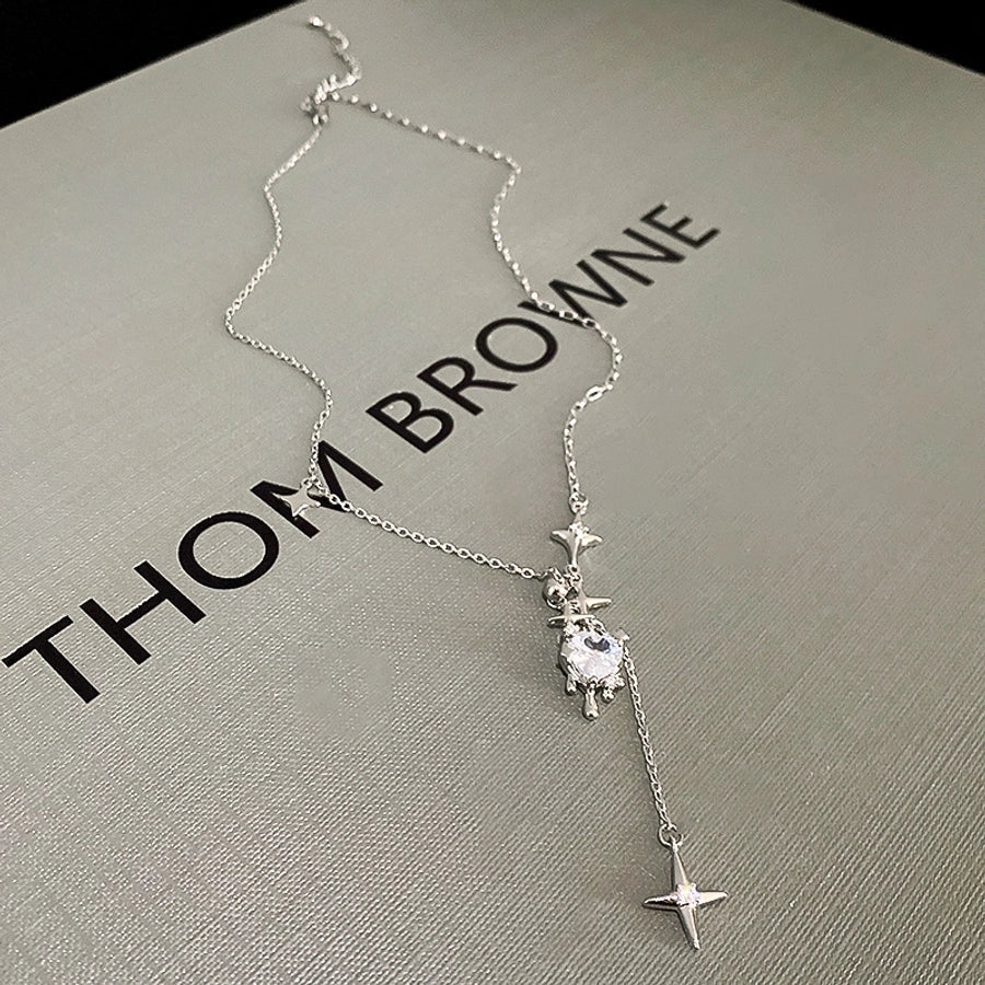 Copper Plating Heart Shape Pendant Necklace