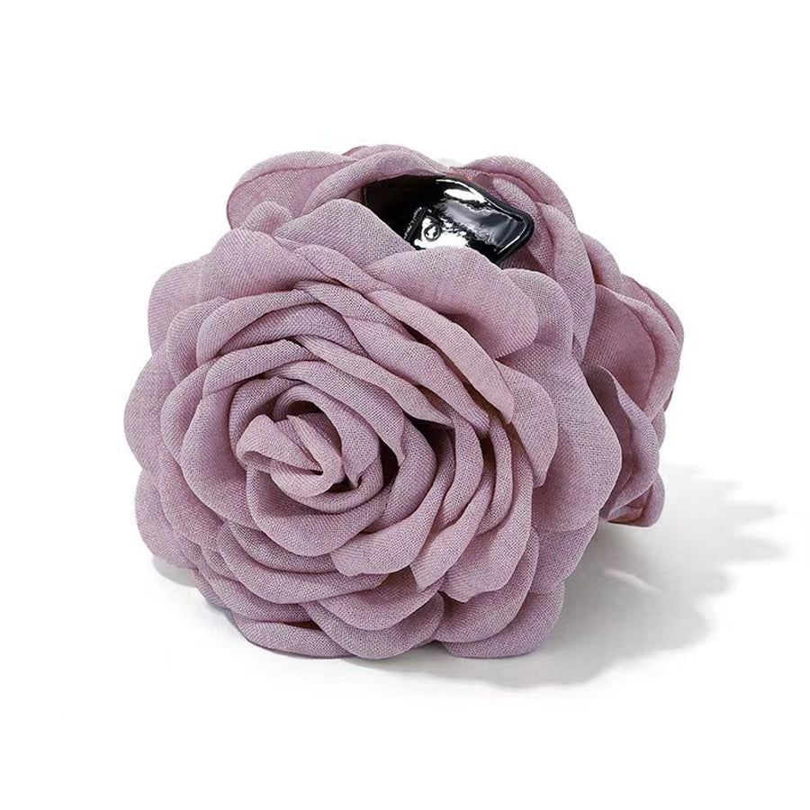 Fabric Flower Hairpin Headwear Back of Head Large Grab Clip Advanced Sense Hairpin Disc Hair Elegant Shark Clip Hair Accessories for Women