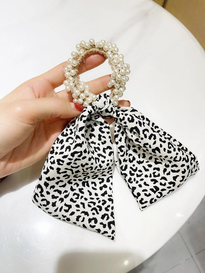 Women's Simple Style Classic Style Solid Color Cloth Baroque Pearls Hair Tie