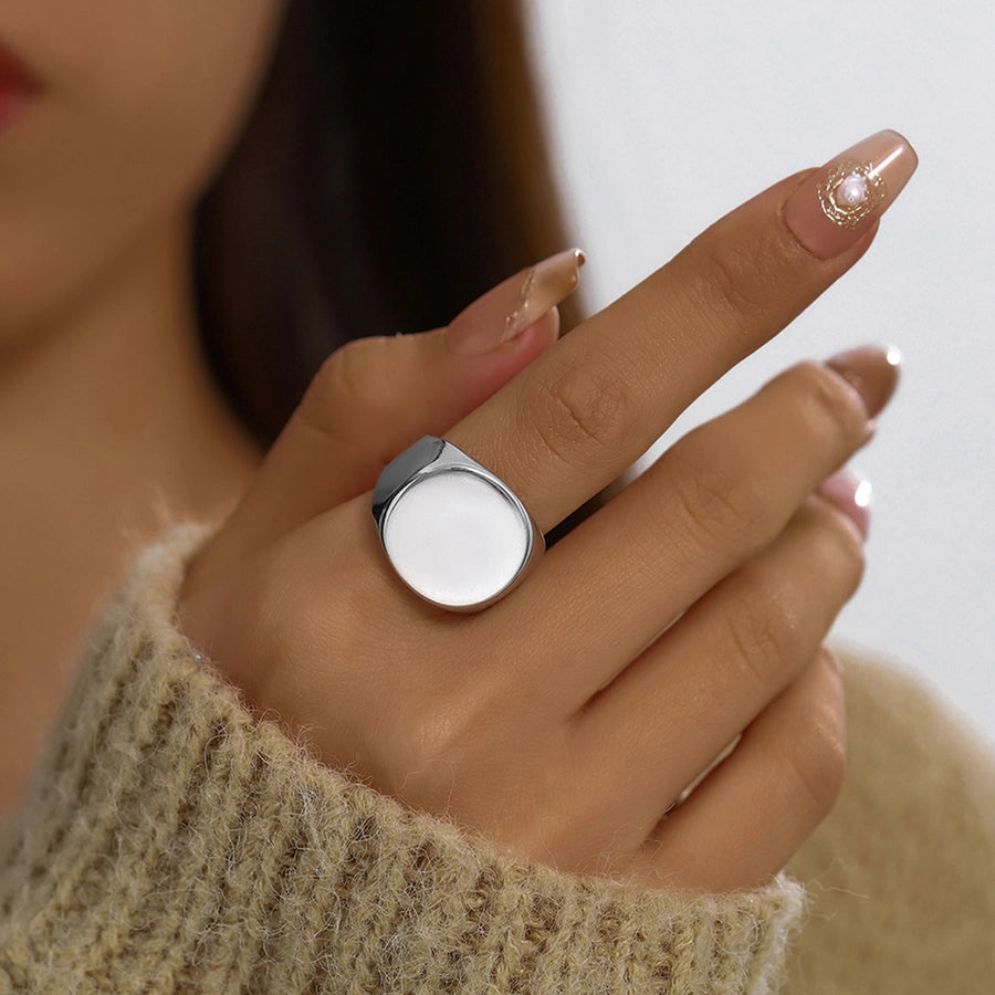 Jewelry Simple Style Streetwear Geometric 304 Stainless Steel Rings