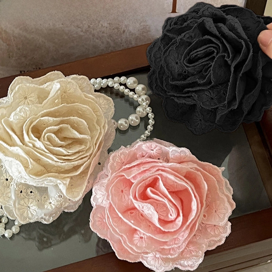 Korean style online celebrity caro rose clip female  new flower shark clip high-grade headdress Flower hairpin headdress
