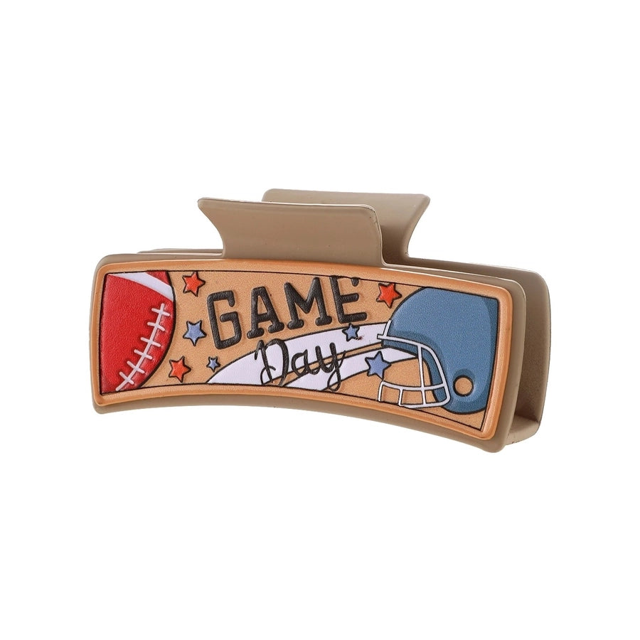 Women's Casual Preppy Style Simple Style Letter Rugby Pu Leather Hair Claws