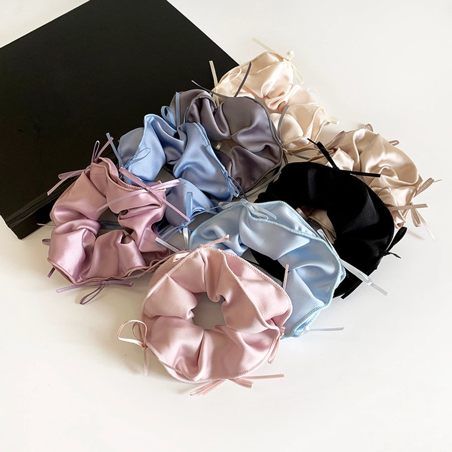 Women's Sweet Solid Color Cloth Hair Tie