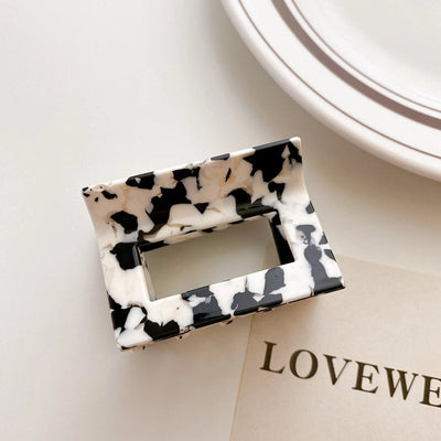 korean acetate plate hair accessories square hollow grab clip female