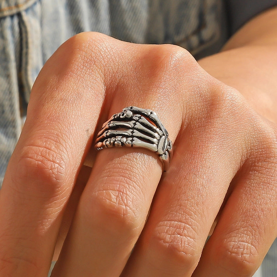 Copper Skull Open Rings