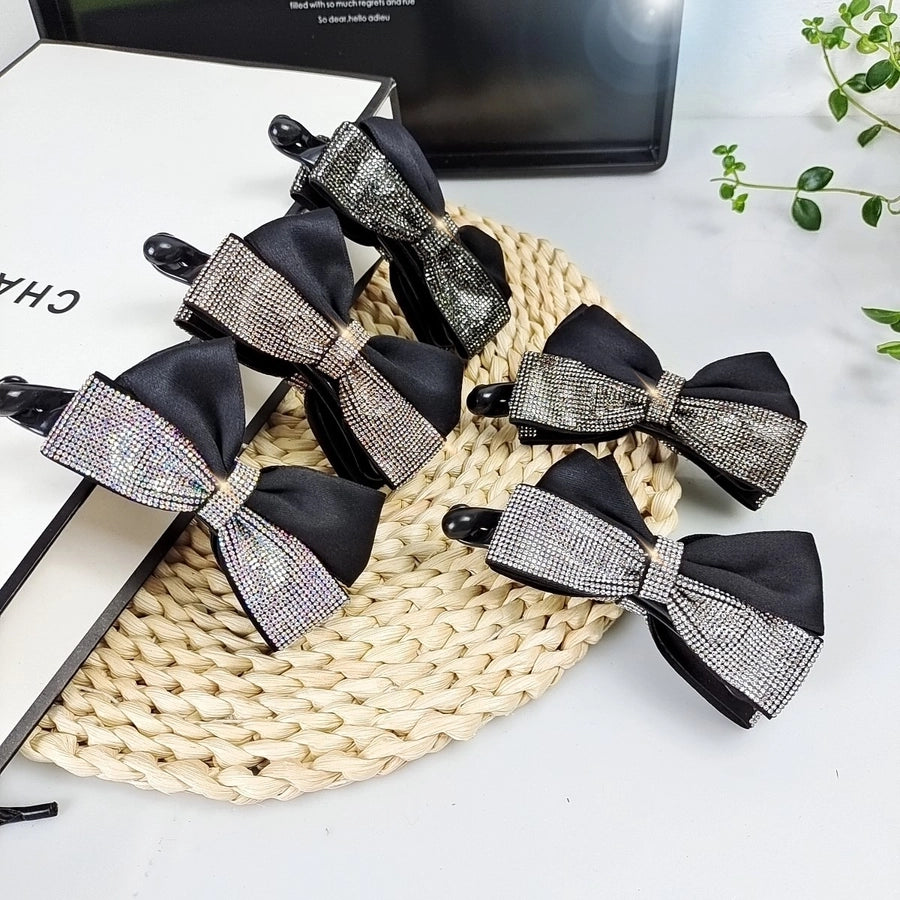 Women's Simple Style Classic Style Bow Knot Rhinestone Inlay Rhinestones Hair Clip