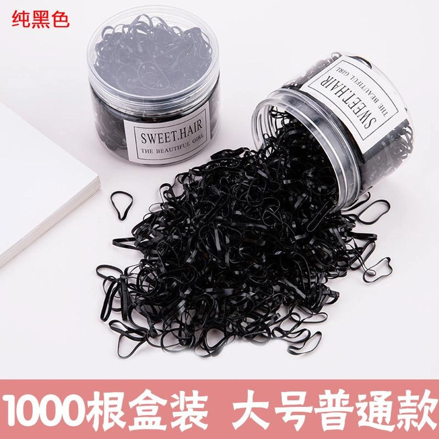 girls&#39; rubber band hair band disposable black rubber band thickened baby head rope children&#39;s hair accessories