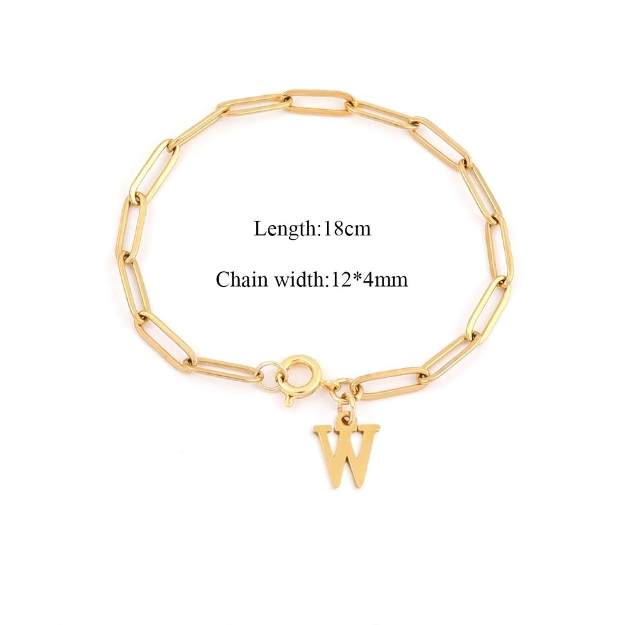 Basic Classic Style Letter 201 Stainless Steel 304 Stainless Steel Bracelets In Bulk