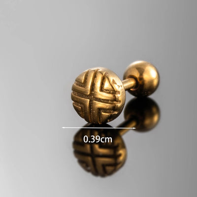 1 Piece IG Style Classic Style Cool Style Geometric Round 316 Stainless Steel  Ear Studs