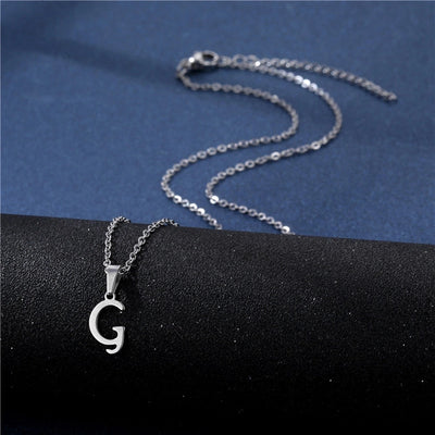 Jewelry Casual Simple Style Classic Style Letter 201 Stainless Steel Silver Plated Hollow Out Pendant Necklace