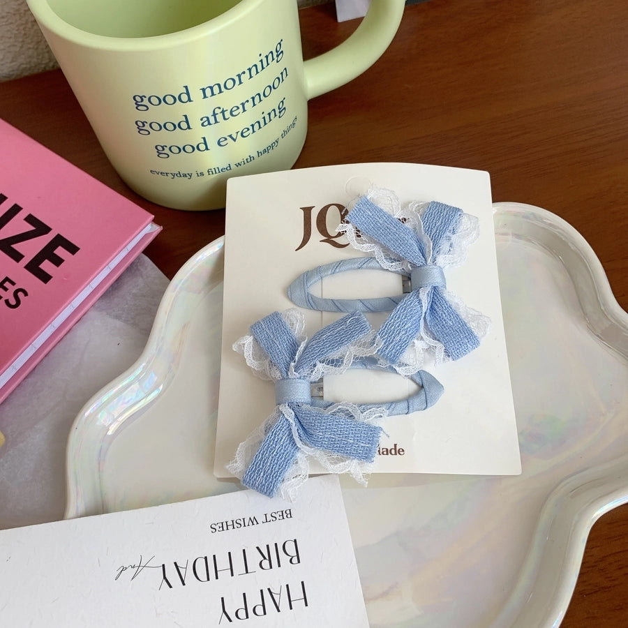 Women's IG Style Sweet Bow Knot Cloth Hair Clip