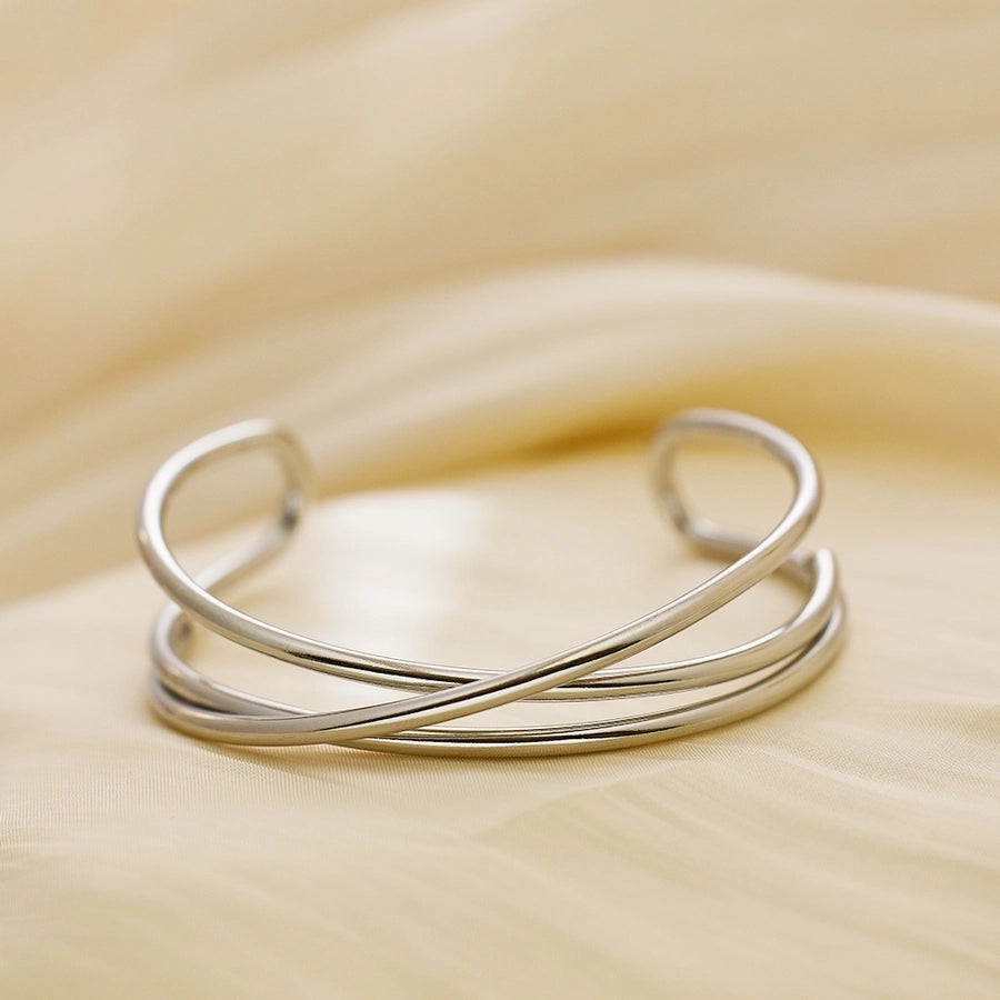 IG Style Retro Simple Style Knot 304 Stainless Steel Bangle In Bulk
