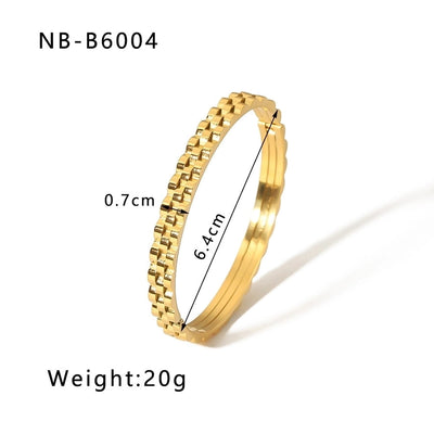 IG Style Simple Style Geometric 304 Stainless Steel Bangle In Bulk